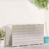 Skladištenje kanti za 3 kante Srebrno 340 x 77.5 x 115.5 cm