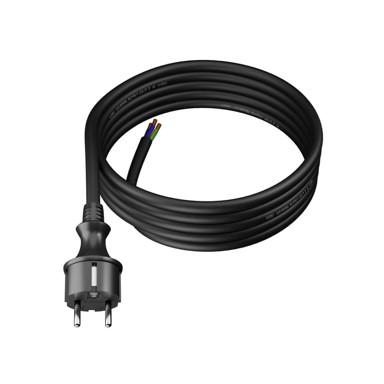 Gumeni kabel za napajanje s ravnim utikačem 3 m 3 x 2,5 mm² 16 A IP44