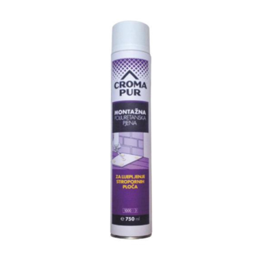 CROMAKEM PU pjena za lijepljenje stiropornih ploča ručna, 750 ml (12 kom)