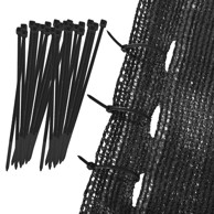 Crna mreža za sjenilo 140 gsm 1,5 x 50 m, 200 vezica, crna