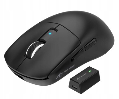 ATTACK SHARK Bežični gaming miš R6 Ultralight, 42000 DPI, 8000 Hz, PAW3950MAX, crni