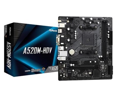 ASROCK Matična ploča A520M-HDV, AMD A520, mATX, s. AM4