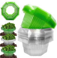 NIKCORP Ovratnici protiv puževa, zaštitni prstenovi za vrt, plastični, Ø 24 cm, 10 kom