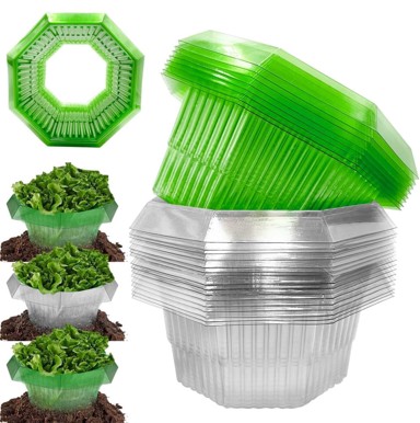 NIKCORP Ovratnici protiv puževa, zaštitni prstenovi za vrt, plastični, Ø 24 cm, 10 kom