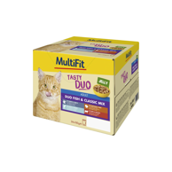MULTIFIT Hrana za odrasle mačke Cat Adult Duo Classic s ribom u želeu, 24 × 100 g