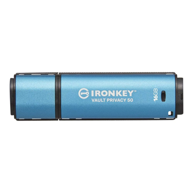 KINGSTON TECHNOLOGY USB memorijski pogon IronKey Vault Privacy 50, 16 GB, USB Tip-A 3.2 Gen 1, crno-plavi
