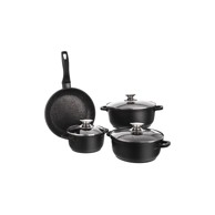 ORION 4-dijelni set posuđa s 3 staklena poklopca Grande