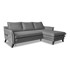 CHARMING CHARLIE Sivi kauč na razvlačenje Miuform, desni kut, 228x150x90 cm
