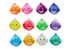 Slime Emoji u kutiji, 150 g, 12 boja