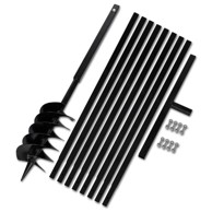 Ručna burgija za zemlju sa ručkom 150 mm i produžnom cijevi, 9 m, čelik