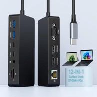 SURFACE Priključna stanica Thunderbolt 4, 12 u 1, za Surface Pro, 100 W, 2 x HDMI, VGA