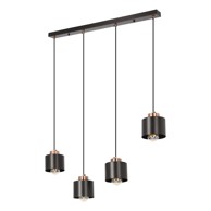 CANDELLUX LIGHTING Crna metalna viseća lampa 12x75 cm Olena 