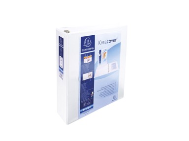 EXACOMPTA Uložna mapa 4D ringa fi 60 mm A4 s 3 džepa 51845E bijela