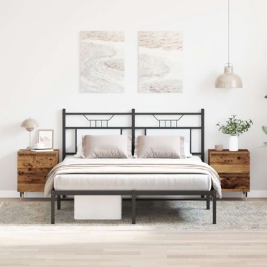 Noćni ormarić 2 kom 40x35x50 cm srebrni drvo, stari drvo