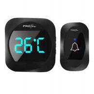 DEXXER Bežično zvono, 220V, LCD, 38 termometar, do 300m, crne