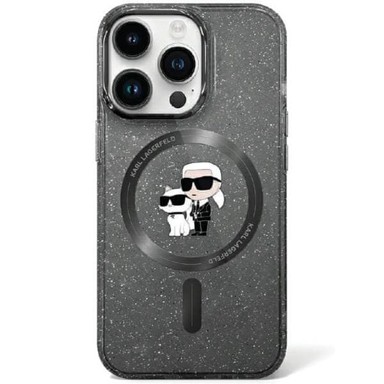 KARL LAGERFELD Futrola, iPhone 11 / XR 6.1, Glitter MagSafe, crna