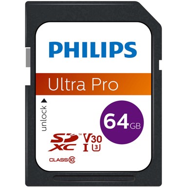 PHILIPS Memorijska kartica XC 64GB UHS-I U3 V30 A1, crna