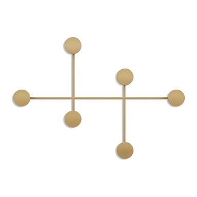 KALUNE DESIGN Metalna zidna vješalica u zlatnoj boji Dama-A