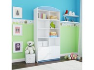 Drveni regal dvostruki zatvoreni, plava 