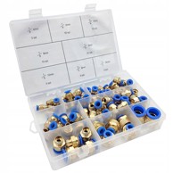 FALON-TECH Komplet pneumatskih brzospojki s navojem, utični spojevi 4-16 mm 72e