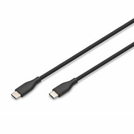 DIGITUS USB C-C kabel 0,5 m 60 W silikonski, crni