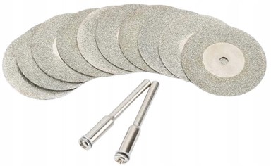 VORTEX Set od 10 dijamantnih diskova za rezanje i brušenje 50 mm, tip Dremel