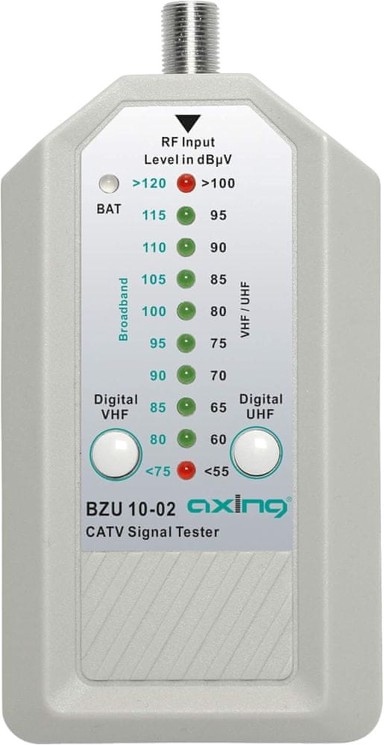 Digitalni tester signala kabelske televizije AXING BZU 10-02, CATV, bijeli