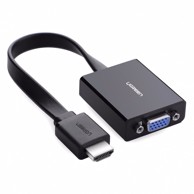 UGREEN Adapter HDMI na VGA, 3.5mm Audio + MicroUSB, crni
