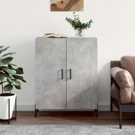 Komoda od konstruiranog drva, 69,5 x 34 x 90 cm, beton siva