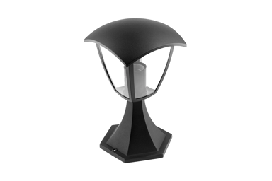 GTV Vrtna svjetiljka Marina, E27, IP54, visina 30cm, crna