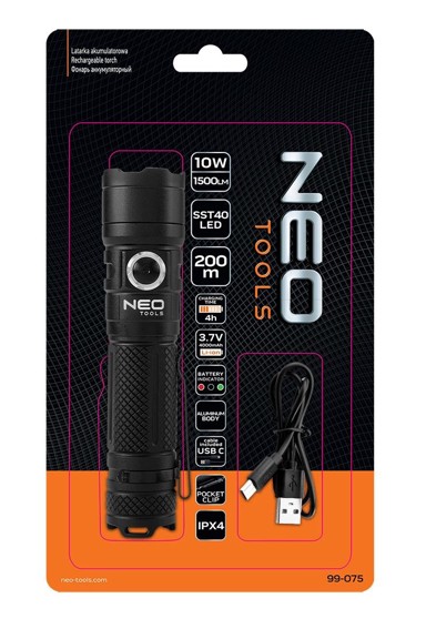 NEO TOOLS LED punjiva svjetiljka SST40, USB C, 1500 lm