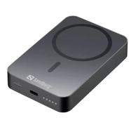 SANDBERG Magnet Wireless Powerbank SND-420-96, 5. 000 mAh, ALU, bežično Qi, crni