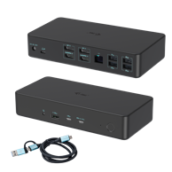 I-TEC Docking stanica, USB-C, 2x DisplayPort, 2x HDMI, 7x USB, 1x RJ45, 1x audio, 1x SD, 100W PD, crna,