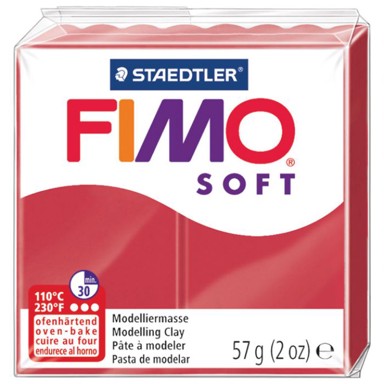 STAEDTLER Masa za modeliranje 8020-26, FIMO Soft, 57 g, boja trešnje