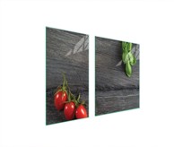 TMK Staklena zaštita za štednjak ili ploču za kuhanje 90 x 52 cm, rajčice