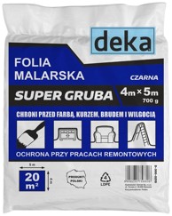 SOLID Super debela zaštitna folija 4x5 m 700 g, crna