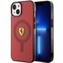 FERRARI Prozirna MagSafe maskica za Apple iPhone 14, crvena