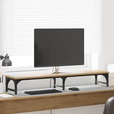 Stalak za monitor, 105×23×15.5 cm, konstruirano drvo, umjetnički hrast