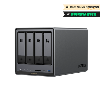 UGREEN NAS poslužitelj DXP4800 Plus, za 4 + 2 diska, Intel 8505, 8 GB DDR5, 1 × 2,5 GbE, 1 × 10 GbE