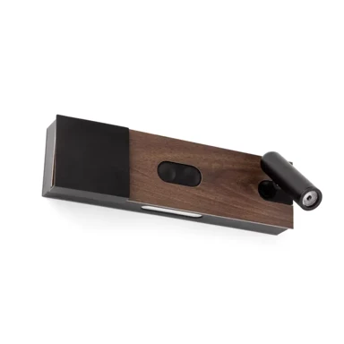 Zidna svjetiljka Magos, s čitačem, 3 W, 2700 K, dimabilna, walnut