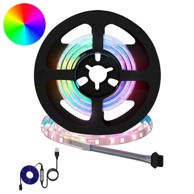LED traka s LED lampicama 4 kom, crna/prozirna, 55 x 0,8 x 0,3 cm