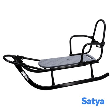 DOOD Dječje metalne sanjke s naslonom, sive