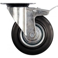 TOYA VOREL Okretni kotač s kočnicom 125 mm, crni