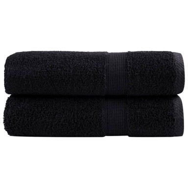 Premium ručnici za ruke Solund, set od 2, 50 × 100 cm, 600 g/m², crni