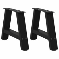 Noge stolića za kavu A-oblika 2 kom crne 50x(30-31) cm čelik