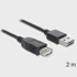 DELOCK Kabel Easy USB 2.0A muški u USB 2.0A ženski 2 m, crna