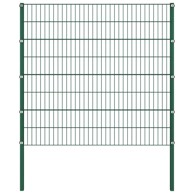 Ogradni panel sa stupovima 176,5 × 160 cm, zeleni