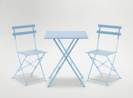 Kvadratni bistro set sa stolom, plava