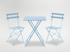 Kvadratni bistro set sa stolom, plava