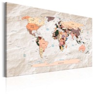 Slika World Map Stony Oceans 60x40